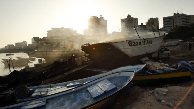 1. Arche de Gaza brûlée.jpg